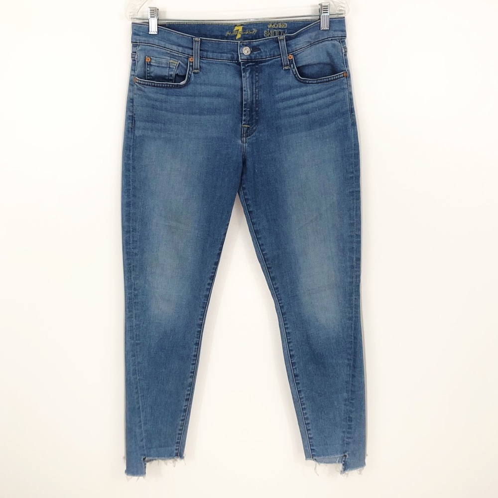 7 for all Mankind Step Hem The Ankle Skinny Jeans